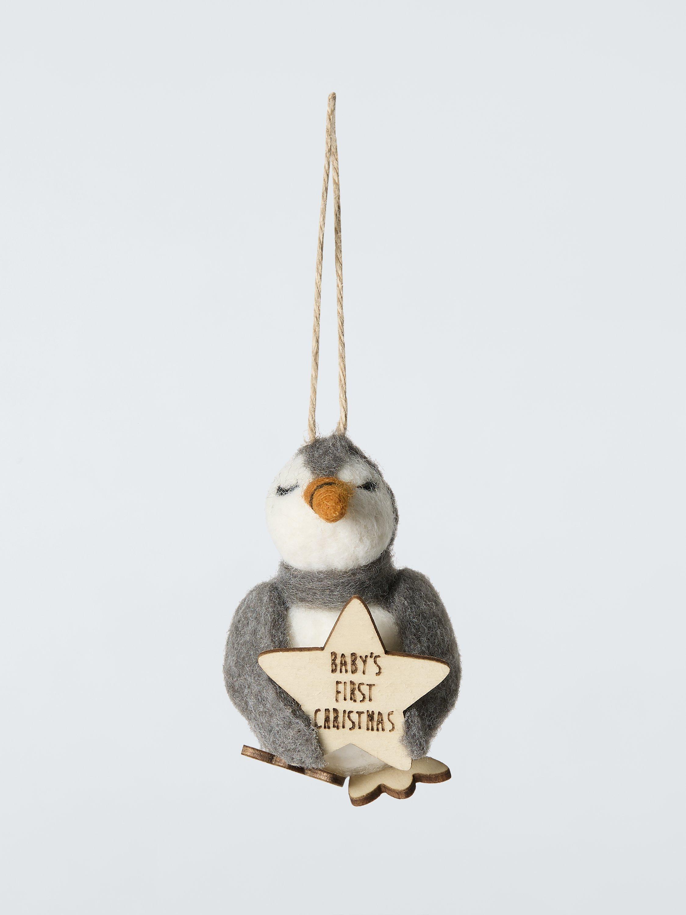 John Lewis Baby's First Christmas Penguin Felt Tree Decoration