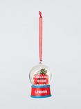 John Lewis Tourism London Bus Snowglobe Bauble