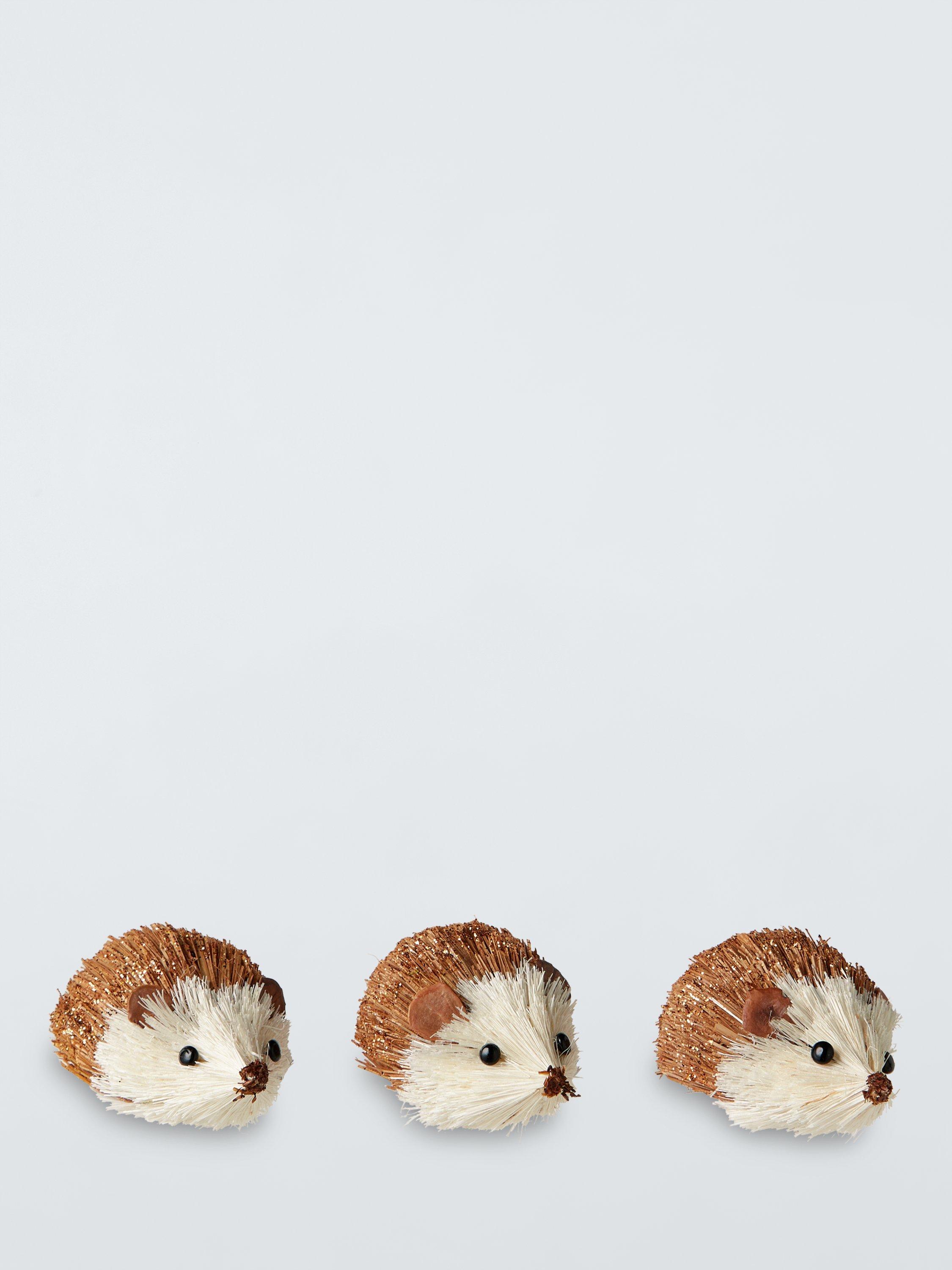 John Lewis Sisal Hedgehog Tree Decorations, Box of 3