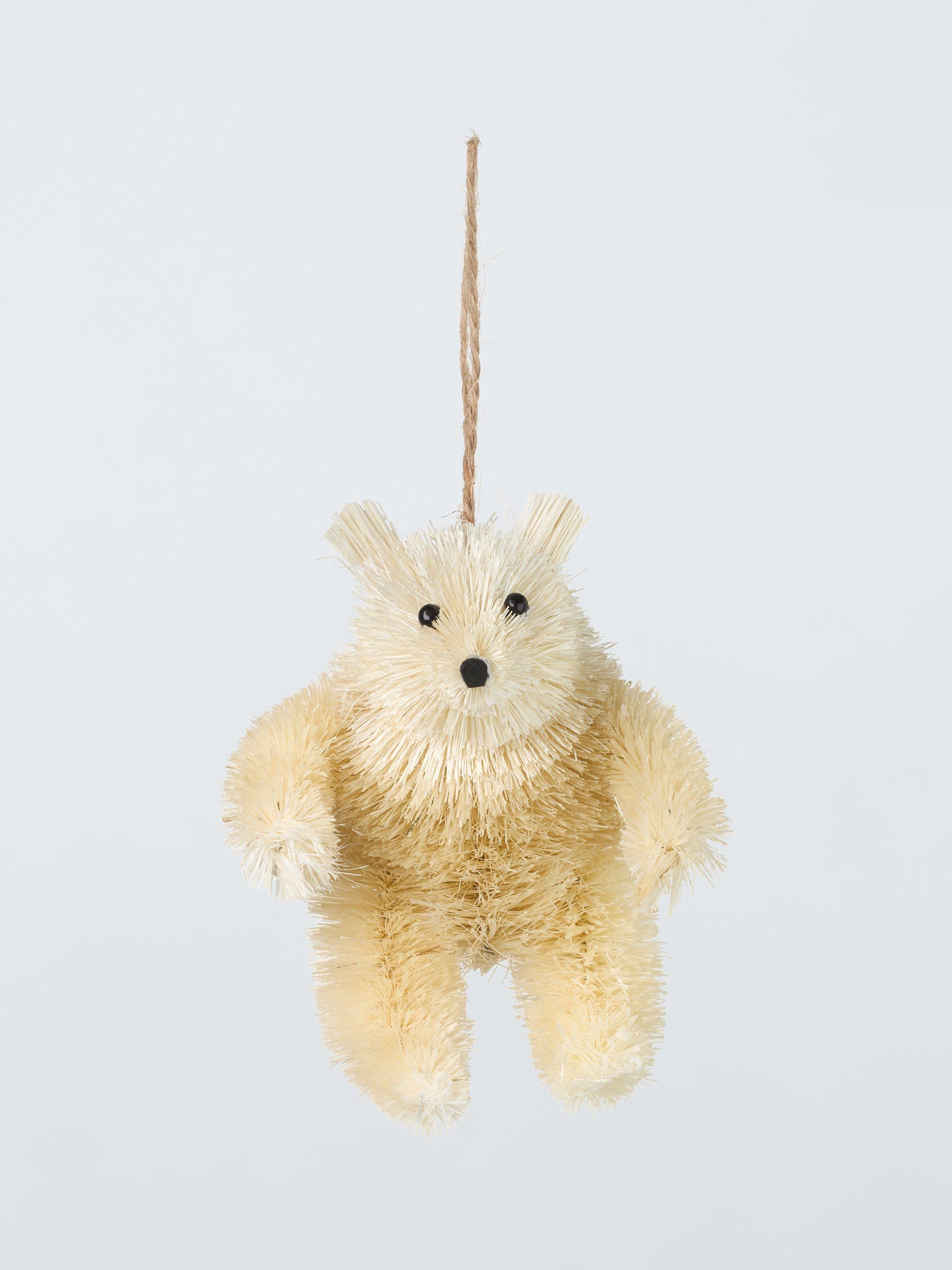 John Lewis Trinket & Treasure Sisal Polar Bear Tree Decoration