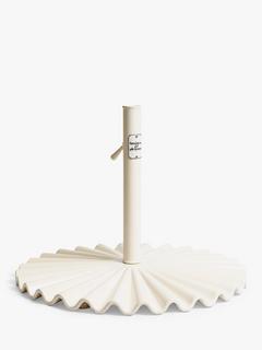 Business & Pleasure Co. Clamshell Parasol Base Weight, 25kg, Antique White