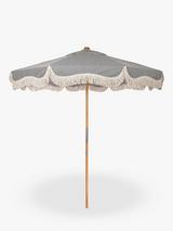 Business & Pleasure Co. Lauren's Stripe Market Parasol, 2.4m, Navy