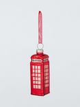 John Lewis Tourism Red Telephone Box Bauble