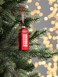 John Lewis Tourism Red Telephone Box Bauble