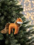 John Lewis Dawn & Dusk Fur Collar Felt Fox Tree Decoration