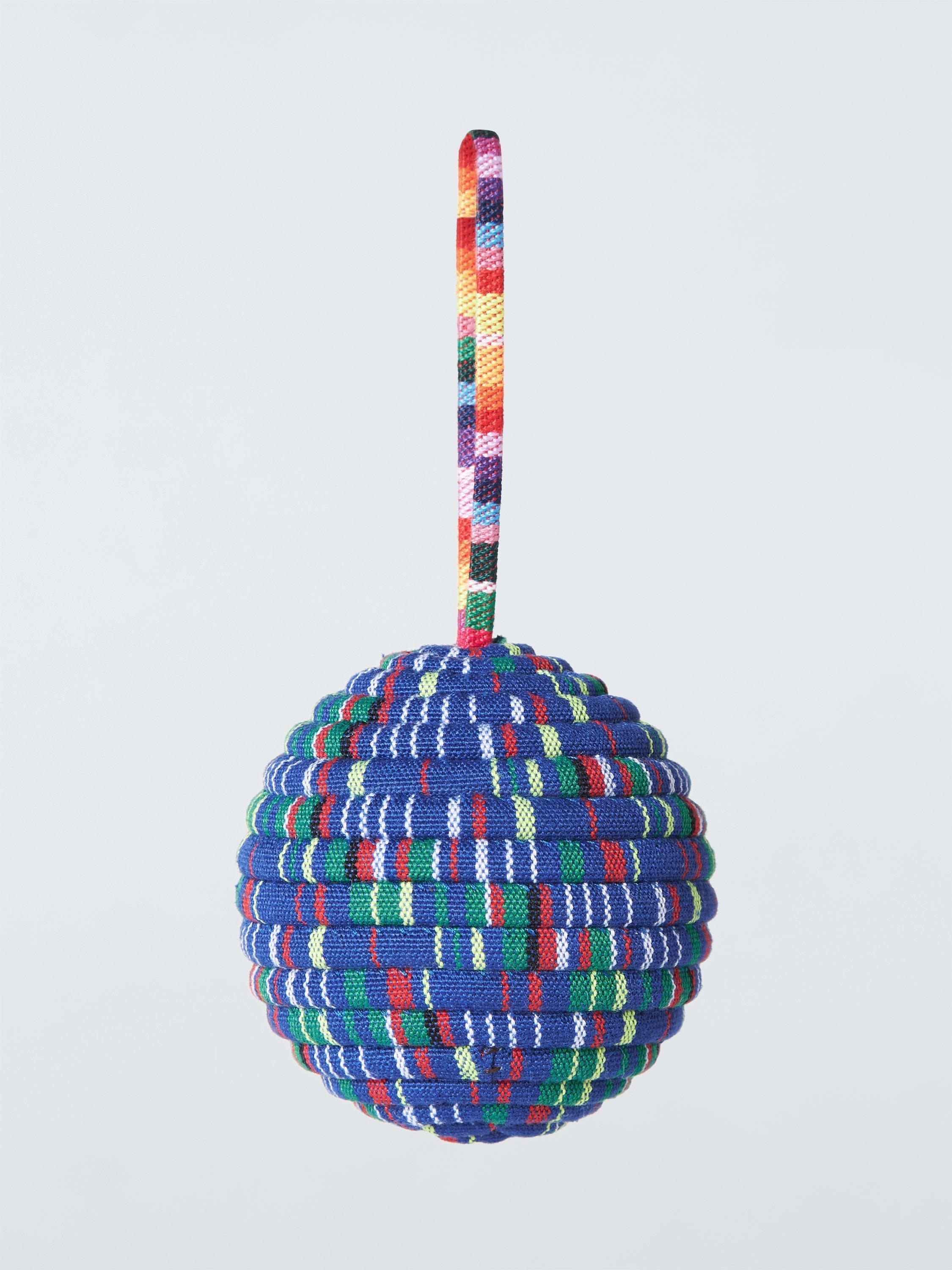 John Lewis Trinket & Treasure Fabric Twine Ball Bauble, Blue