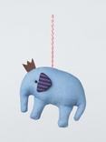 John Lewis Trinket & Treasure Denim Elephant Tree Decoration