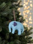 John Lewis Trinket & Treasure Denim Elephant Tree Decoration