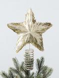 John Lewis Tinsel Star Tree Topper, Champagne