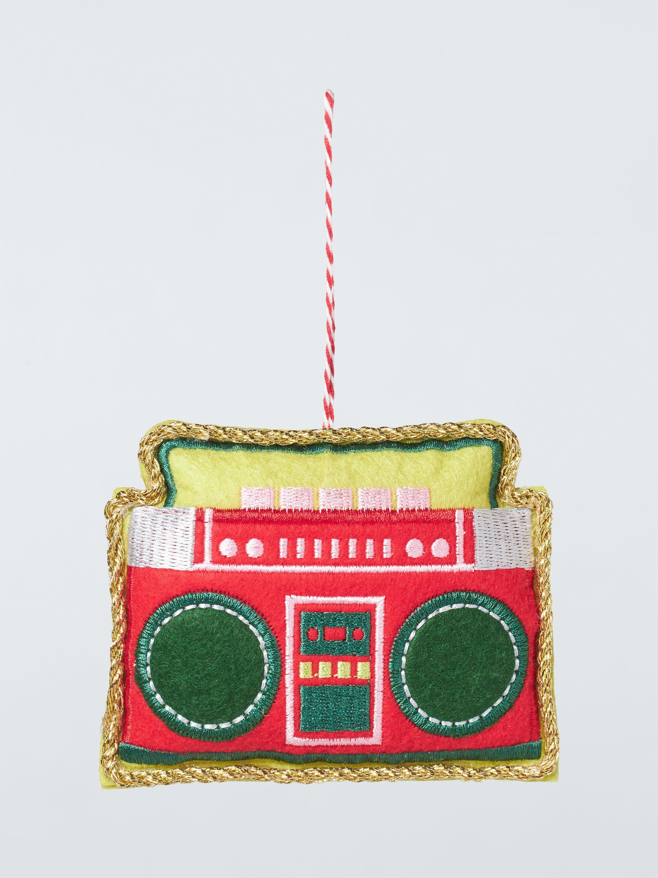 John Lewis Sugar & Spice Boom Box Felt Tree Decoration