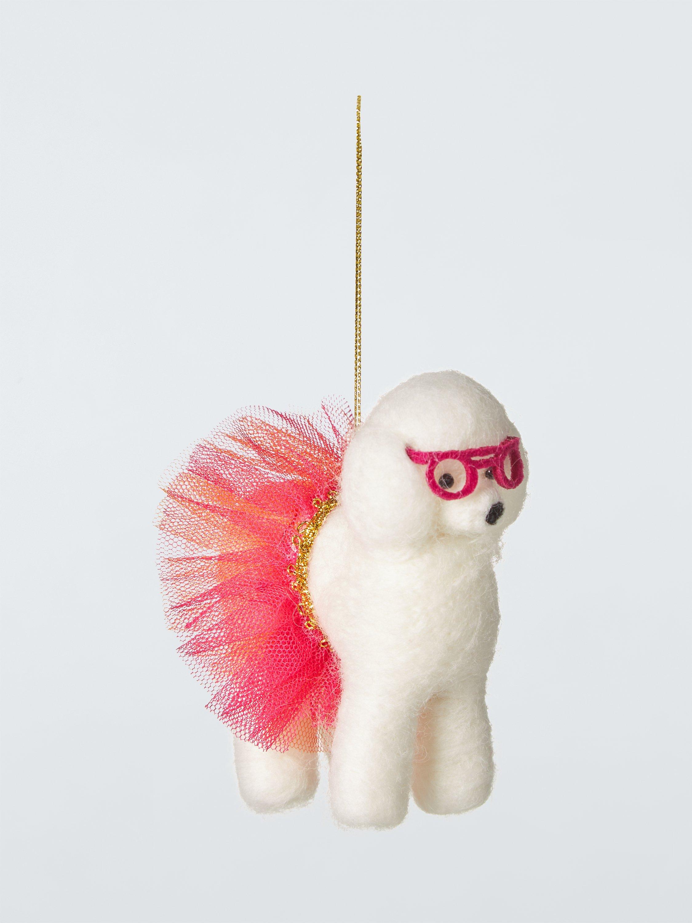 John Lewis Sugar & Spice Tutu Poodle Felt Tree Decoration