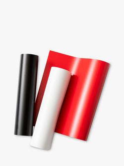 Cricut Smart Vinyl™ Permanent Matte Vinyl, 3 Sheets, White/Black/Red - view 2, Multi