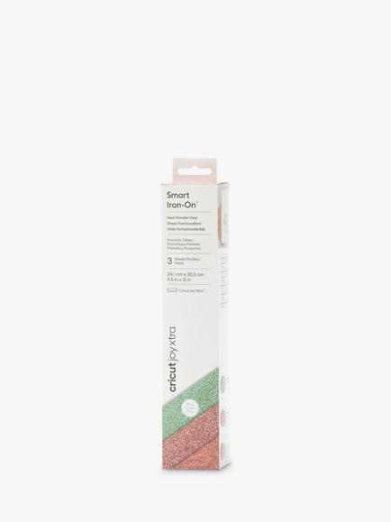 Cricut Smart Iron-On Prismatic Glitter Heat Transfer Vinyl, 3 Sheets, Multi