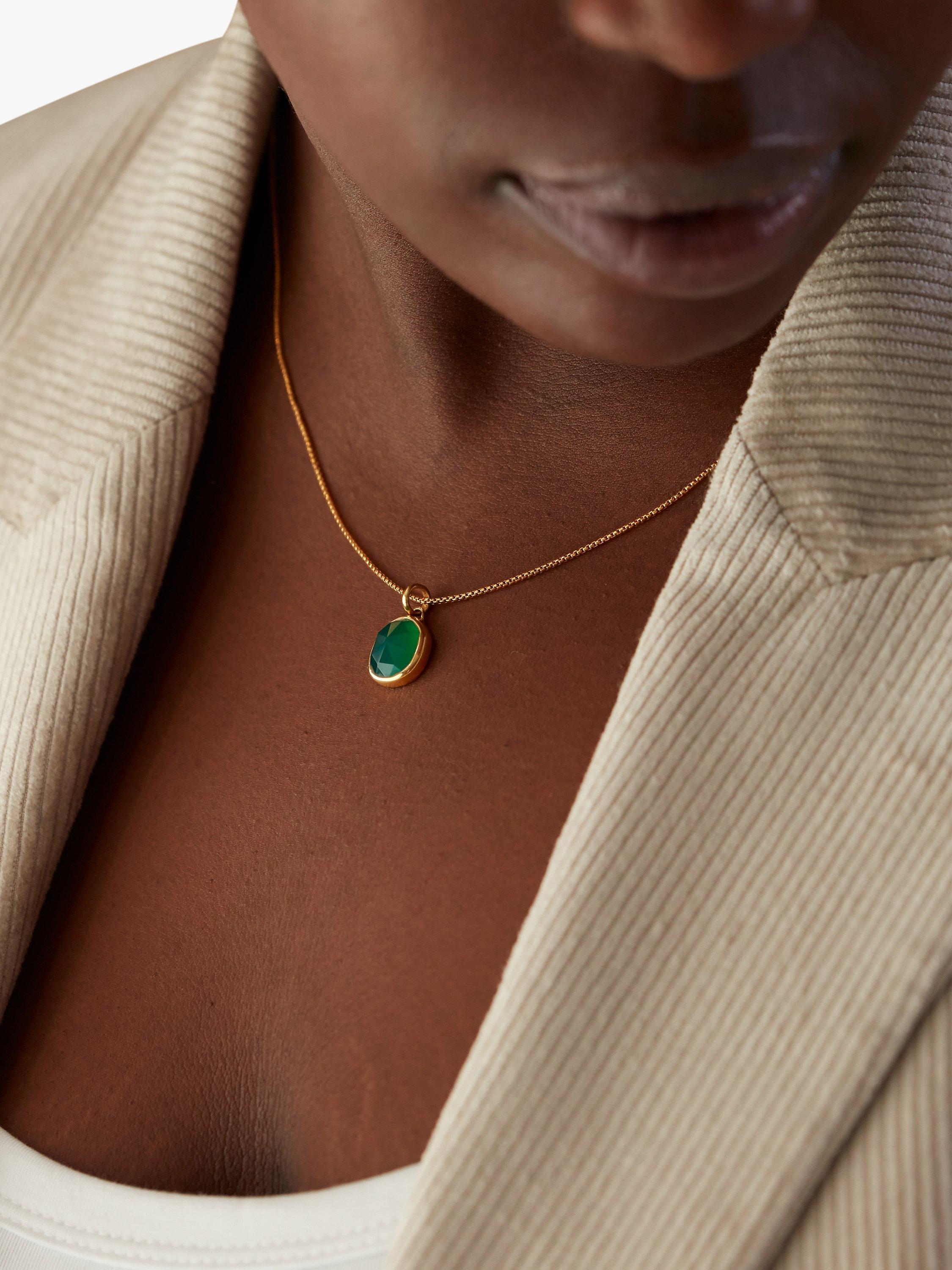 Product image 2 of 4, which shows Monica Vinader Siren Chain Necklace, Gold