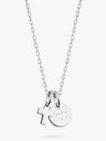 Merci Maman Personalised Mini Cross Disc Pendant Necklace