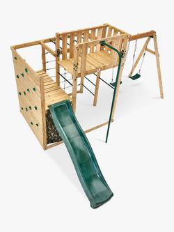 Plum Wooden XL Climbing Cube & Swing Arm Play Centre - view 2, Multi