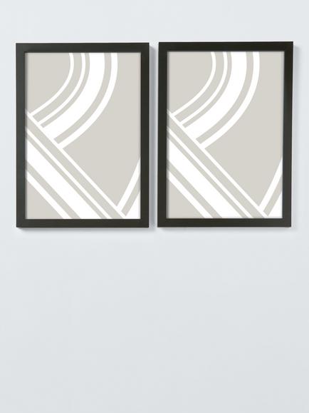 John Lewis MDF Poster Frame, Set of 2, A4 (21 x 30cm), Black, Black