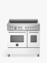 Bertazzoni Master Series 90cm Electric Range Cooker with Induction Hob, Matt White