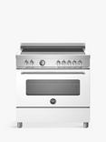 Bertazzoni Master Series 90cm Electric Range Cooker with Induction Hob, Matt White