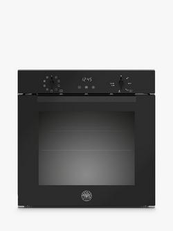 Bertazzoni Modern Series FMOD6093ESB1 60cm Built-In Electric Single Oven, Black, Black Glass