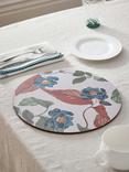 John Lewis X Collagerie Jaipur Rose Round Cork-Backed Placement, Multi