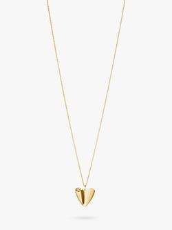 Georg Jensen Folded Heart Pendant Necklace, Gold