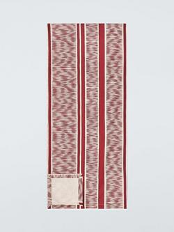 John Lewis X Collagerie Ikat Stripe Runner, Red, 
