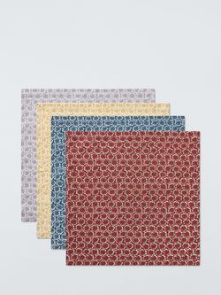 John Lewis X Collagerie Fan Leaf Cotton Napkin, Set of 4, Multi, 