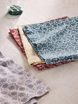 John Lewis X Collagerie Fan Leaf Cotton Napkin, Set of 4, Multi - view 2, 