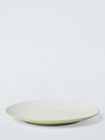 John Lewis Two Tone Stoneware Dinner Plate, Set of 4, 26cm, Pistachio