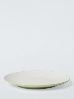 John Lewis Two Tone Stoneware Dinner Plate, Set of 4, 26cm - view 2, Pistachio