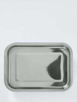 John Lewis Stainless Steel Roasting Tray, 25cm - view 2, Stainless Steel