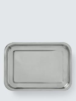 John Lewis Stainless Steel Roasting Tray, 36.5cm - view 2, Stainless Steel