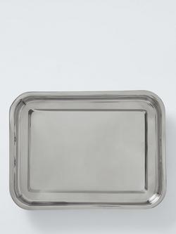 John Lewis Stainless Steel Roasting Tray, 42.cm - view 2, Stainless Steel