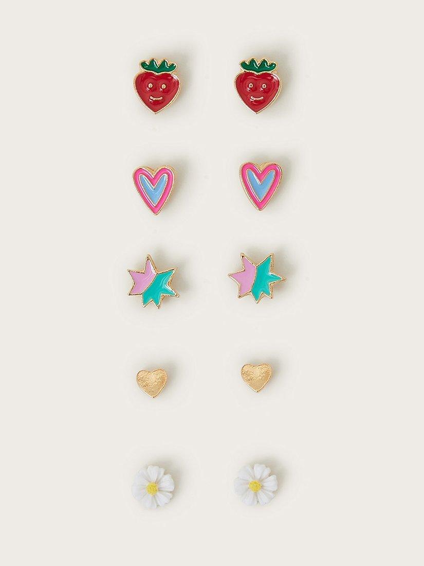 Monsoon Kids' Assorted Earrings Set, Multi