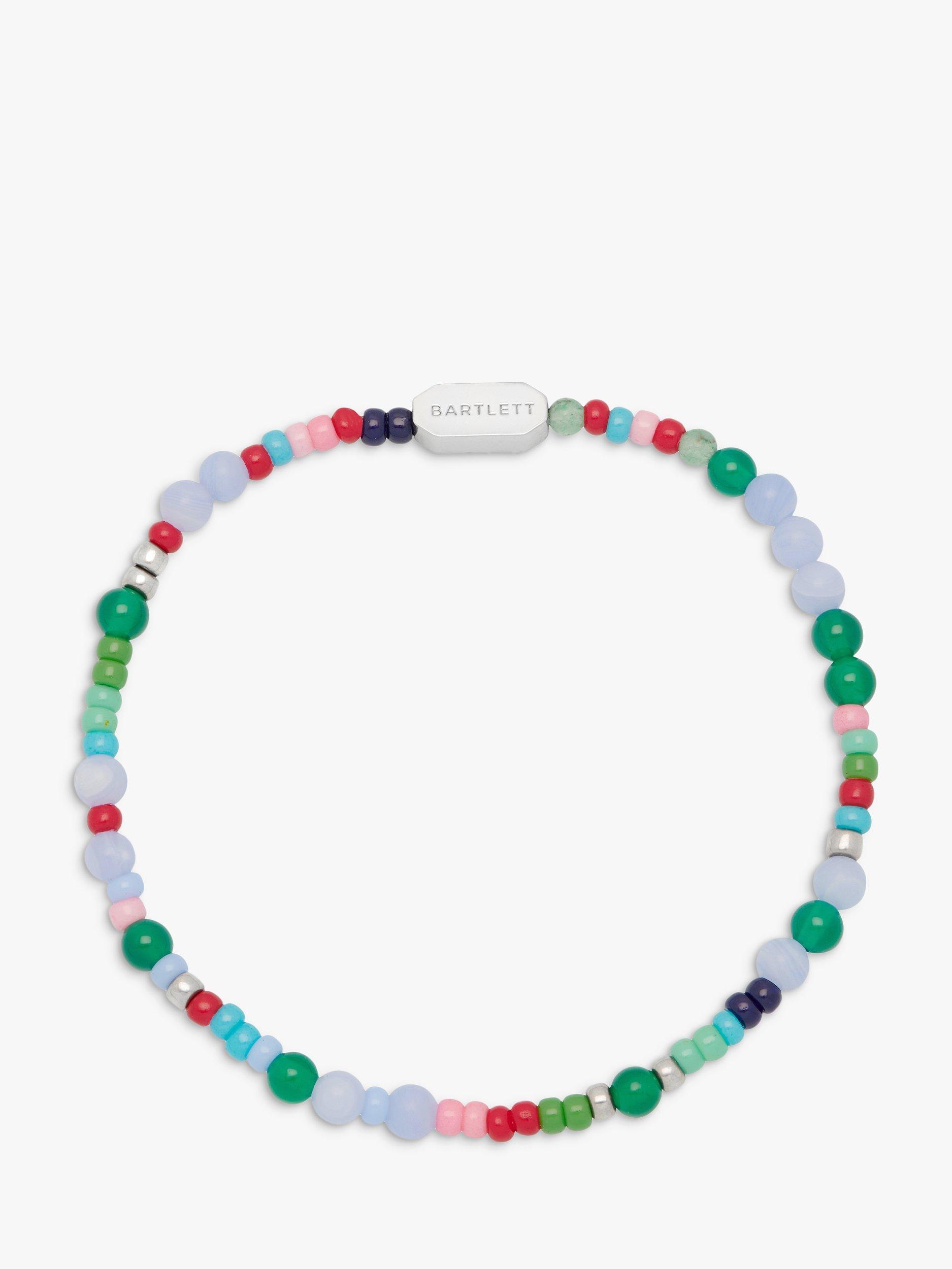 BARTLETT LONDON Men's Agate Beaded Bracelet, Multi