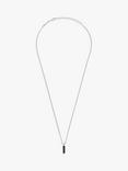 BARTLETT LONDON Men's Gem Tag Pendant Necklace, Black