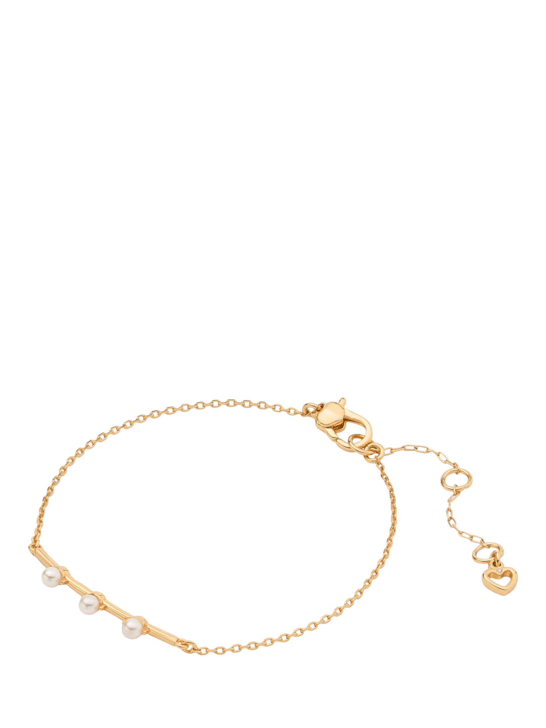 kate spade new york Faux Pearl Chain Bracelet, Gold