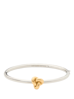 kate spade new york Knot Hinge Bangle, Silver/Gold, Silver Gold