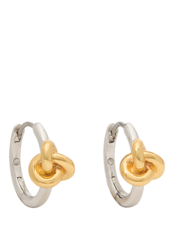 kate spade new york Knot Hoop Earrings, Silver/Gold, Silver Gold