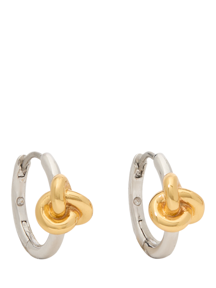 kate spade new york Knot Hoop Earrings, Silver/Gold, Silver Gold