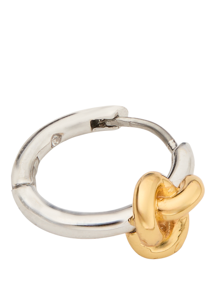 kate spade new york Knot Hoop Earrings, Silver/Gold - view 2, Silver Gold