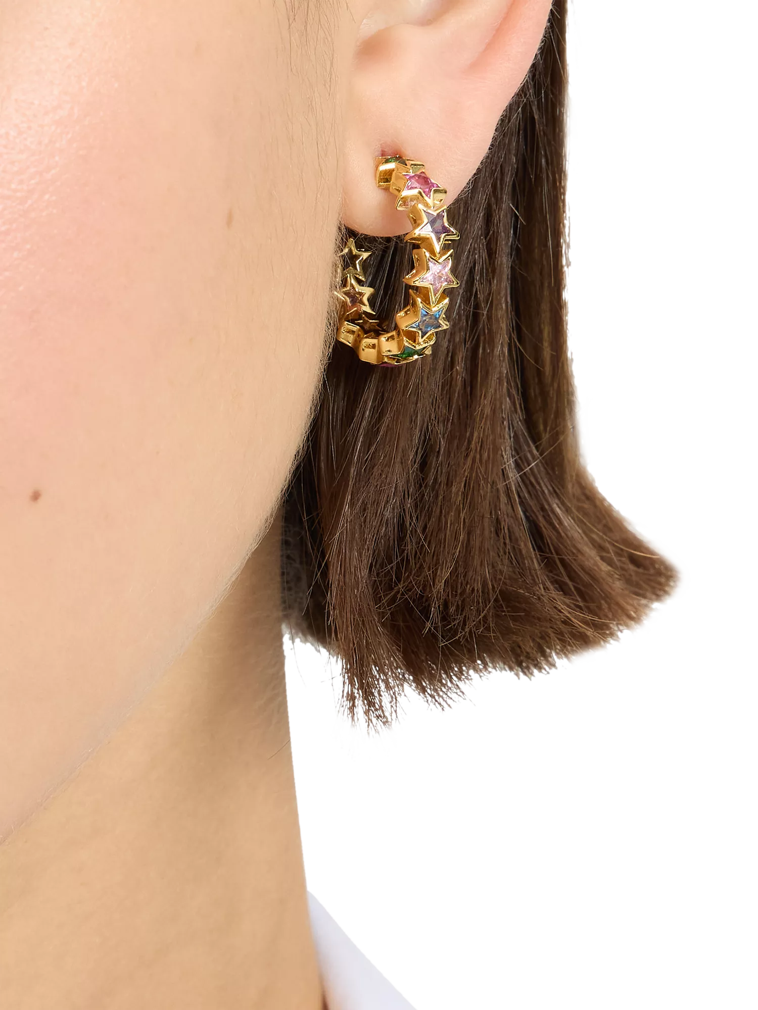kate spade new york Joy Cubic Zirconia Star Hoop Earrings
