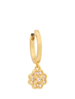 kate spade new york Bloom Cubic Zirconia Drop Earrings - view 2, Clear/Gold