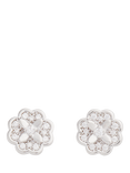 kate spade new york Bloom Cubic Zirconia Stud Earrings, Clear/Silver