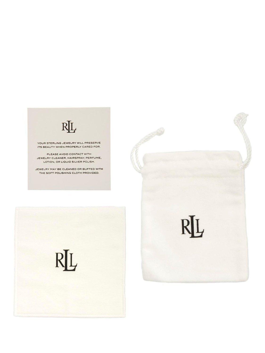 Product image 4 of 4, which shows Lauren Ralph Lauren Sterling Silver Pave Rondelle Pendant Necklace, Silver