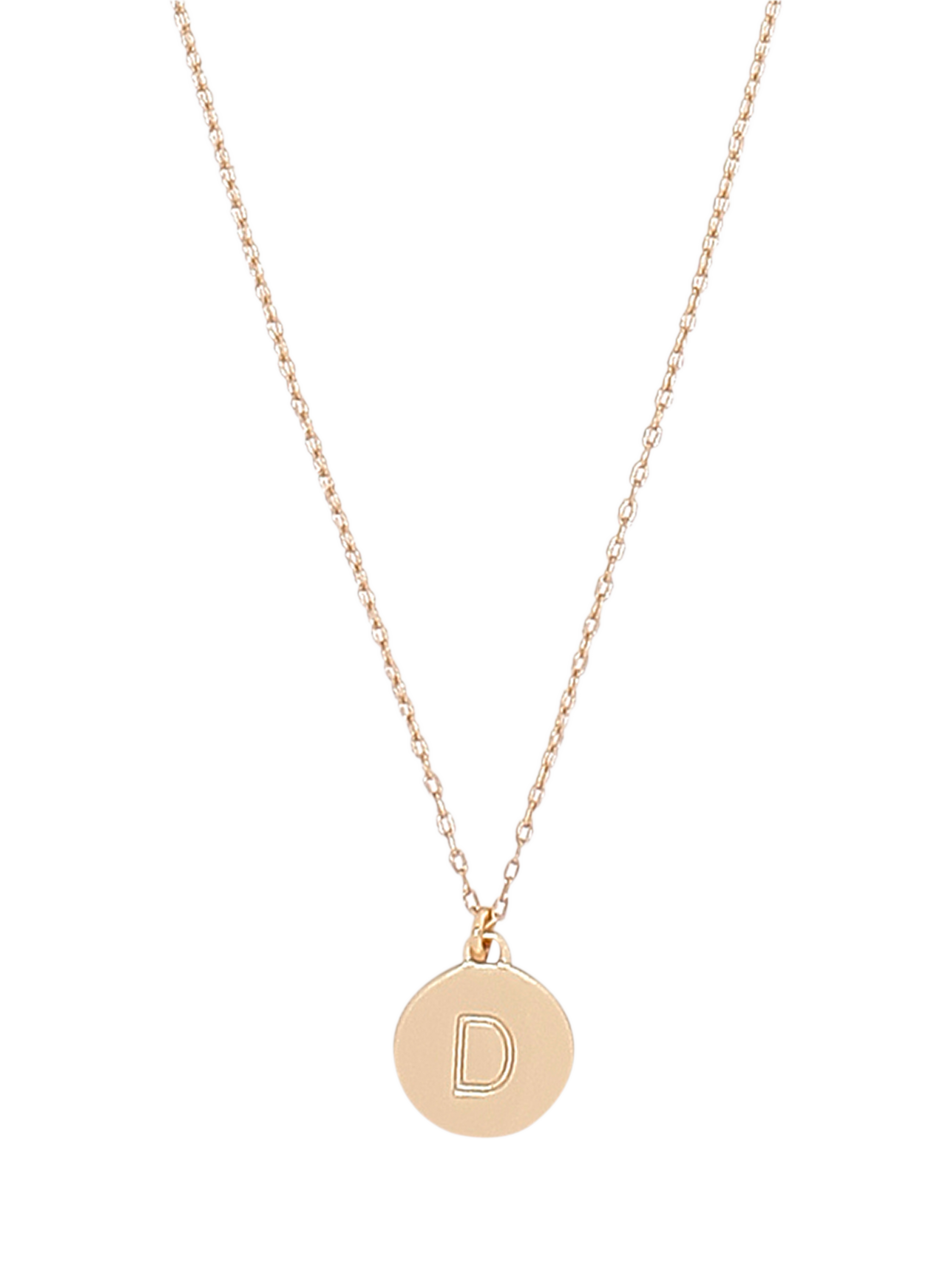 Product image 1 of 2, which shows kate spade new york Initial Mini Pendant, Gold, D