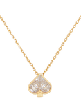 kate spade new york Mini Cubic Zirconia Spade Pendant Necklace