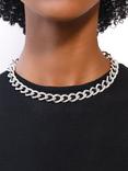 Lauren Ralph Lauren Pavé Link Chain Collar Necklace, Rhodium/Clear