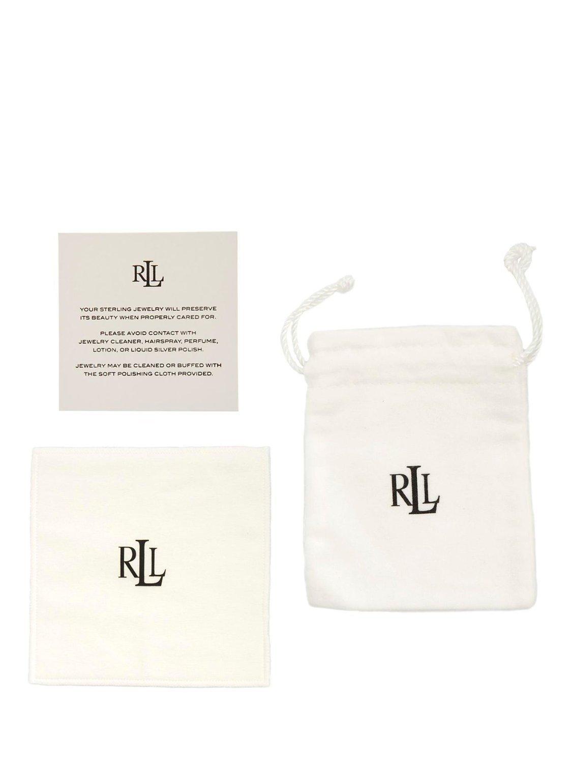 Lauren Ralph Lauren Sterling Silver Logo Engraved Twist Hoop Earrings ...